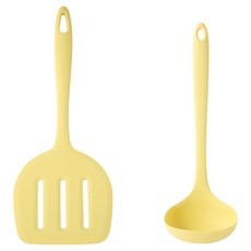 EASYsilly 矽膠廚具 2件組, 1套, 韓式煎餅大王鍋鏟 + 大湯勺, 黃色