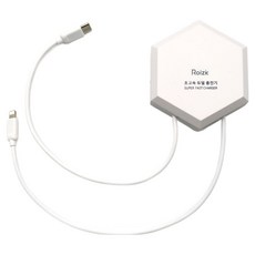 로이직 PD PPS 초고속 듀얼 충전기 RZ-206 + C타입 케이블 + 8핀 케이블 세트, 화이트, 1세트