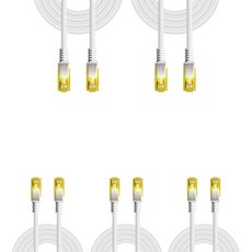넥스트유 케스오 UTP CAT 6 기가 랜케이블, 5m, 5개, 화이트