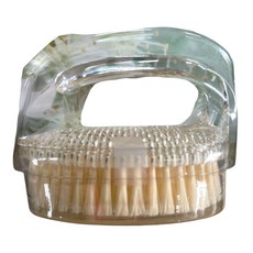 KEYTOSS 詰朵斯 織體按摩去角質握式沐浴刷 橢, AC壓克力柄+尼龍刷毛, 耐溫-20°C至+70°C, 尺寸:10x7.5x7公分, SK9727, 1支, 1入