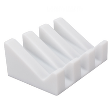 整潔收納矽膠洗臉皂盤 100g, 白色, 1個