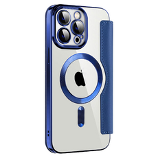 bebehome 小香風皮紋翻蓋磁吸支架手機保護皮套 支援MagSafe