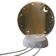 로이직 아크릴 무드등 3포트 고속 충전기 RZ-223, 달, 1개