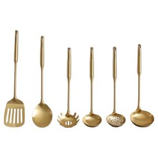 Ecrins 頂級全不鏽鋼料理工具組, 1套, 6件組, 金色