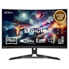 레노버 QHD 커브드 게이밍 180Hz AS3년 모니터, 68.5cm, R27qc-30/67C6GAC2KR(무결점)