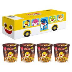 O taste Pinkfong 碰碰狐 鯊魚寶寶 辣炒年糕 巴士包 炸醬口味 4入, 464g, 1個