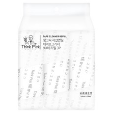 띵크픽 월드크린 사선컷팅 테이프 클리너 90회 대용량 리필 3p, 1개
