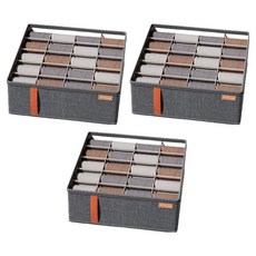 Market Pio 分隔整理內衣褲收納盒 類型6, 單一顏色, 3個