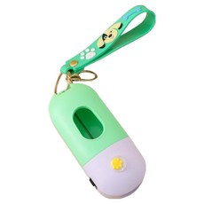 로웰 LED 산책 배변봉투 케이스, 그린, 1개입, 1개