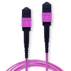 MYBESTFRIEND MPO F to MPO F 12C OM4 光纖跳線 MBF-MPO415, 洋紅色, 15m, 1個