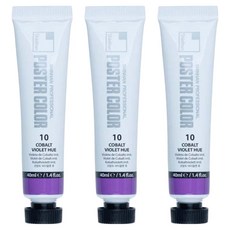 신한화구 전문가 포스터 컬러 튜브형 물감 코발트 바이올렛 휴 색상번호 10번 3p, 40ml, 1색