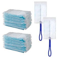 Salimfit 一次性靜電除塵撣 握把 2入 + 補充包 20入 組, 1套, 混合色