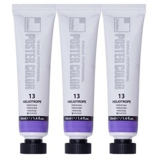 신한화구 전문가 포스터 컬러 튜브형 물감 헬리오트로프 색상번호 13번 3p, 40ml, 1색