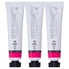 신한화구 전문가 포스터 컬러 튜브형 물감 오페라 색상번호 12번 3p, 40ml, 1색