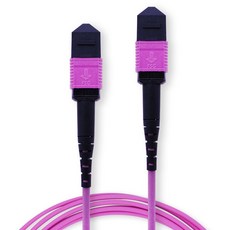 MYBESTFRIEND MPO F to MPO F 12C OM4 光纖跳線 MBF-MPO403, 紫紅色, 1個, 3m