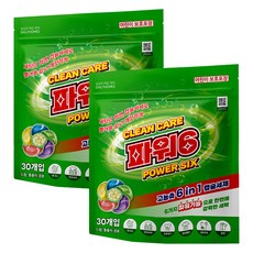 Clean Care Power 6 膠囊洗衣精, 30入, 2個
