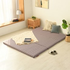 소노까사 3단 접이식 토퍼 매트리스, 차콜