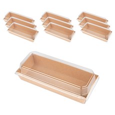 Hugoing 牛皮紙長方形一次性容器, 1入, 10個
