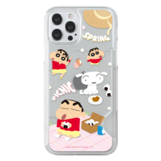 코쿼드 짱구 개구쟁이 반투명 카드 슬림 휴대폰 케이스