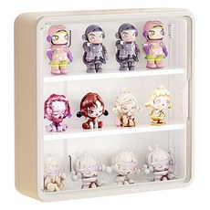 Mostick 壁掛式公仔泡泡瑪特展示收納裝飾櫃 白色, 1個