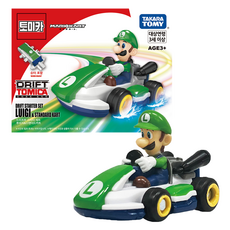 TOMICA T-ARTS KOREA 瑪利歐賽車 甩尾入門組 路易吉, 1個, 混合色