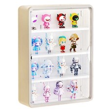 Mostick 壁掛式公仔泡泡瑪特展示收納裝飾櫃 白色, 1個