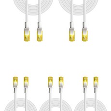 넥스트유 케스오 UTP CAT.6 기가 랜케이블, 1m, 5개, 화이트