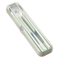 Modern House 棉花糖便攜餐具組, 綠色, 湯匙 + 筷子 + 餐具盒, 1套