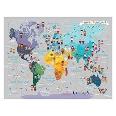 elim korea 兒童遊戲房道路地墊, 世界地圖