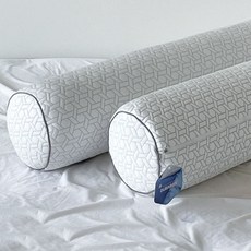 아이망스 원형 냉감 바디필로우, 듀라론 화이트그레이