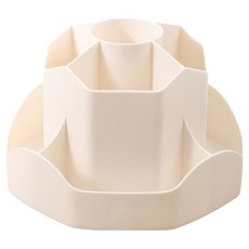 곰지홈 회전 연필꽂이 대형, 화이트, 1개