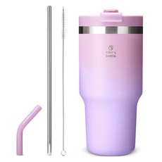 carry bottle 保溫保冷 Summit 隨行杯, 玫瑰薰衣草, 1個, 600ml
