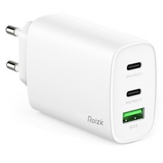 로이직 초고속 GaN PD3.0 PPS 미니 3포트 멀티충전기 65W RZ-310, 화이트, 1개