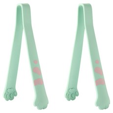 이지실리 실리콘 캐치캣 고양이 주방집게 중 19cm, 민트, 2개