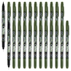 라인플러스 물로 지우는 수성 OHP 펜 M F, 흑색, 24개