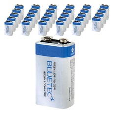 블루텍 망간 건전지 6F22 9V 401-5550, 1개입, 30개