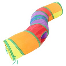 soonZAM 貓咪折疊隧道 S型隧道, 彩虹, 1個