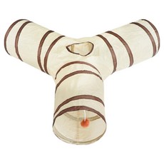 soonZAM 貓咪彩虹可折疊隧道 Y型隧道, 1個, 象牙白