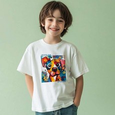 O.H.P ONE HUNDRED PERCENT 兒童款 GOODD 鮮豔狗狗柔軟短袖T恤