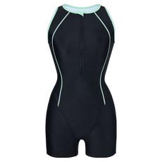 레노마 여성용 하프집업 2부 반신 수영복 RN-LS2F543