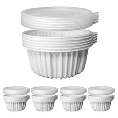 Bloom at home 冷麵 刀削麵用容器 白色 大 190 x 190 x 85 mm + 蓋子組, 25套