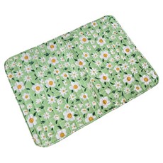 데이소이 고양이 큐티 보들 사계절 방석 매트, 06 그린 플라워, 1개