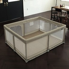 코넘 아동용 밀림방지 휴대용 울타리 베이비룸 120 x 150 cm, 라이트그레이, 1개