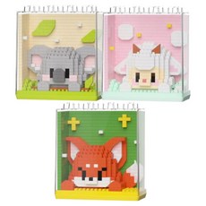 ARTNISM 迷你奈米積木 動物迷你公仔 狐狸與朋友們 3件組, 1套, 混合顏色