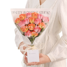 에버리즈 모루 꽃다발 DIY 세트, 1세트, 03 피치 튤립