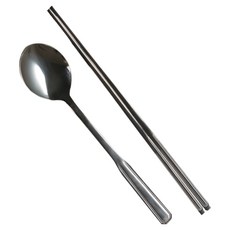 Living Glory 玉製湯匙筷子組, 銀色, 湯匙 + 筷子, 10套