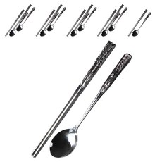 Living Glory 人參湯匙筷子組, 銀色, 湯匙 + 筷子, 10套