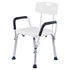 와이스필 노인 환자용 높이조절 목욕 보조의자, 화이트, 1개