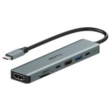 넥스트유 유지몬 7포트 C타입 4K HDMI 멀티허브 2373TCH-4K, 1개, 메탈