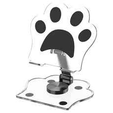 머니풀 고양이 발 접이식 패드 휴대폰 거치대, 풋 블랙, 1개